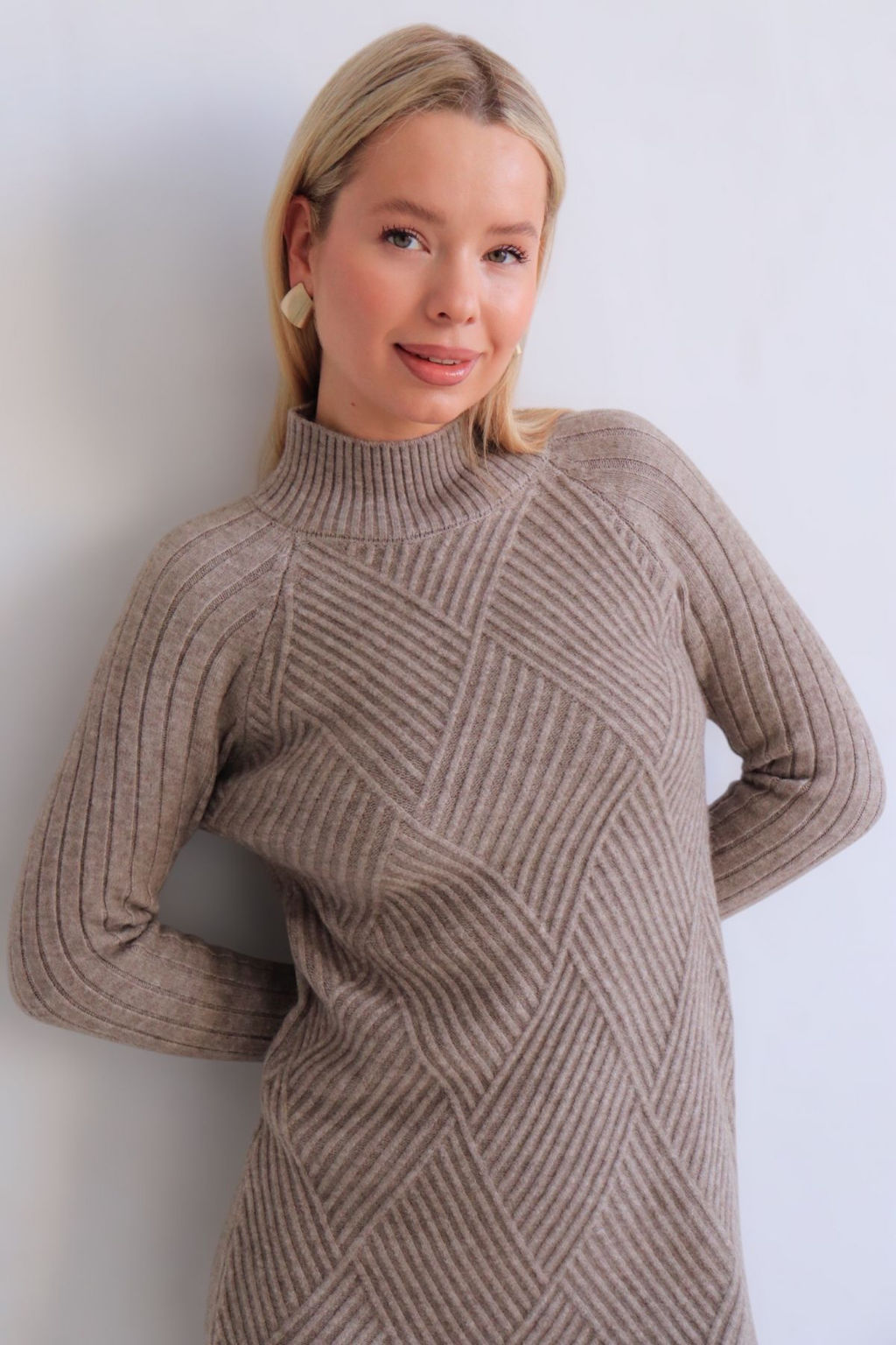 Martichelli Платье вязаное тауп  фото 6