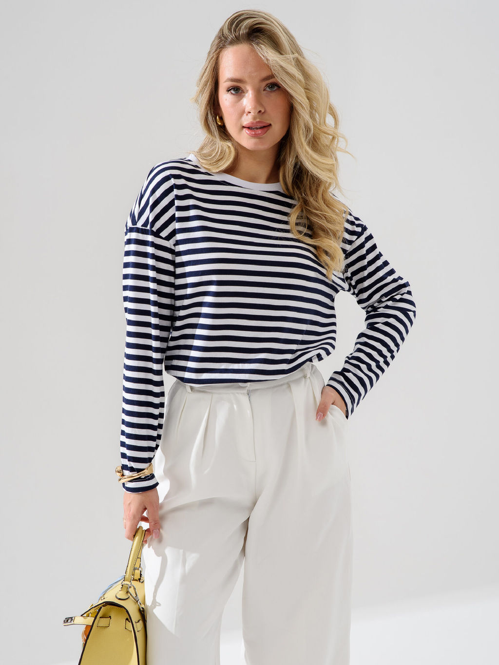 Лонгслив тельняшка 100% хлопок - Оптима фото 8