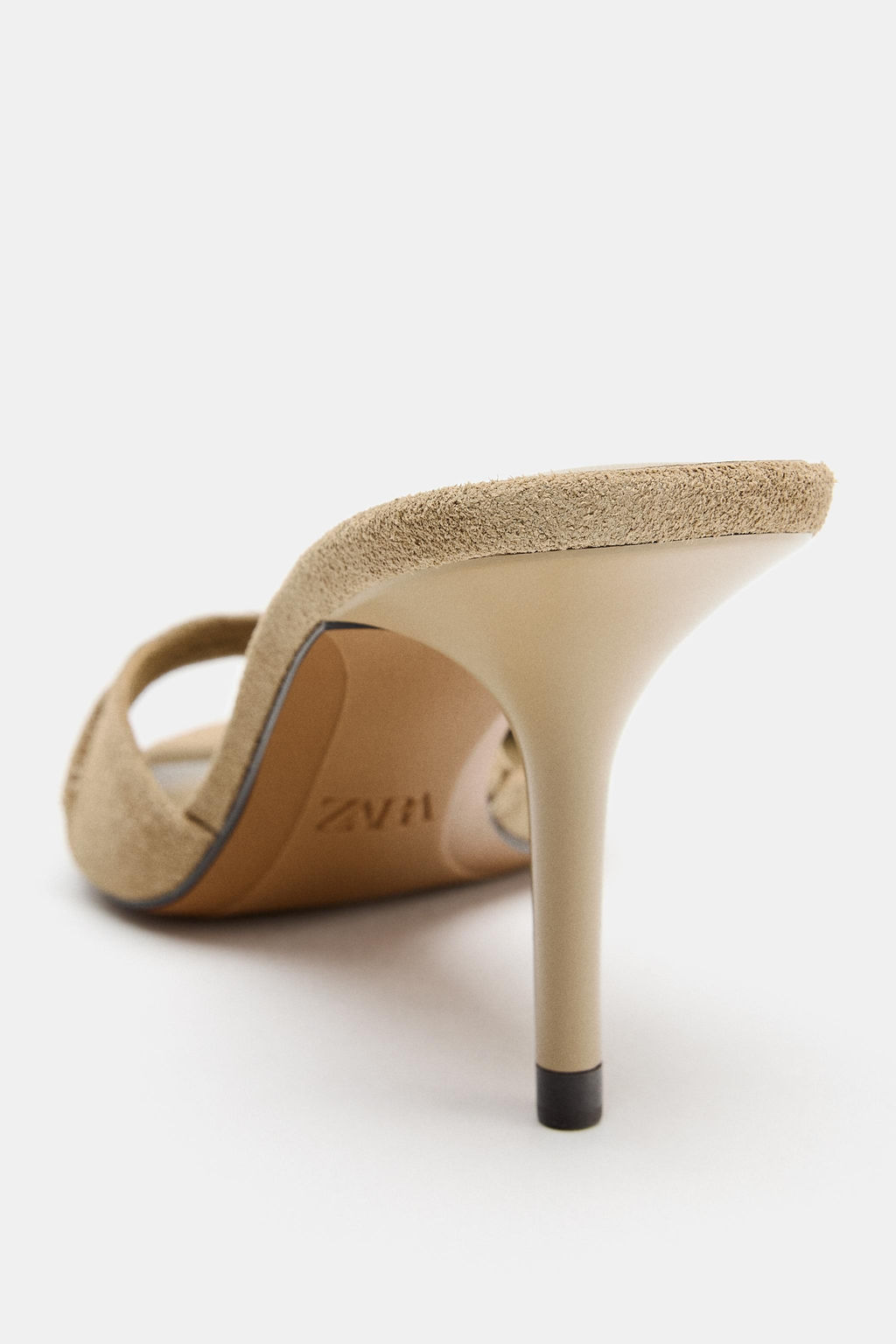 SANDALIA TAC?N PIEL / Marr?n Arena - Zara фото 6