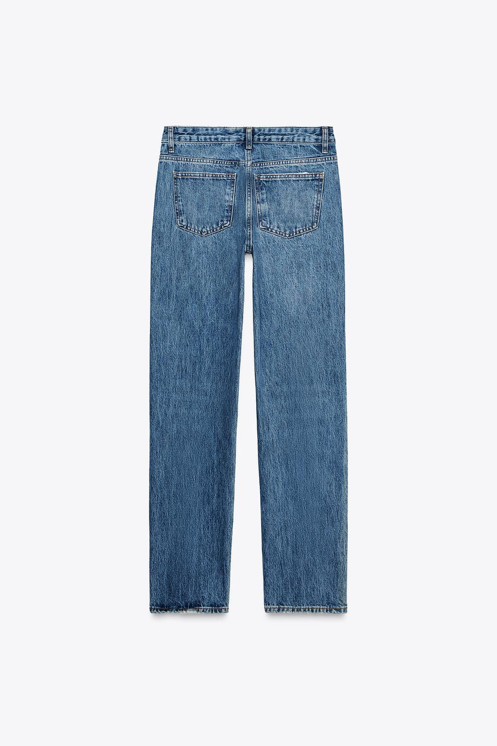 ZW COLLECTION SLIM FIT MID-RISE JEANS - Zara фото 6