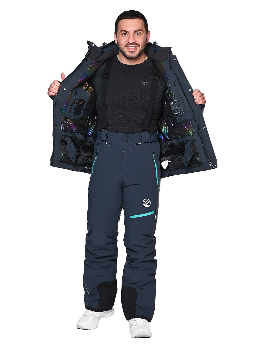 Костюм A-8987 Темно-серый