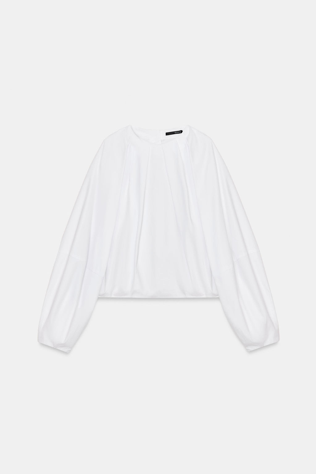 CAMISA POPEL?N GLOBO / blanco - Zara фото 7