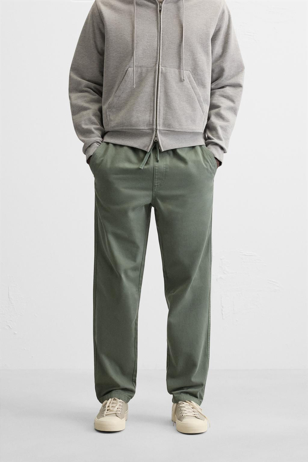 WASHED JOGGER WAIST TROUSERS - Zara фото 28