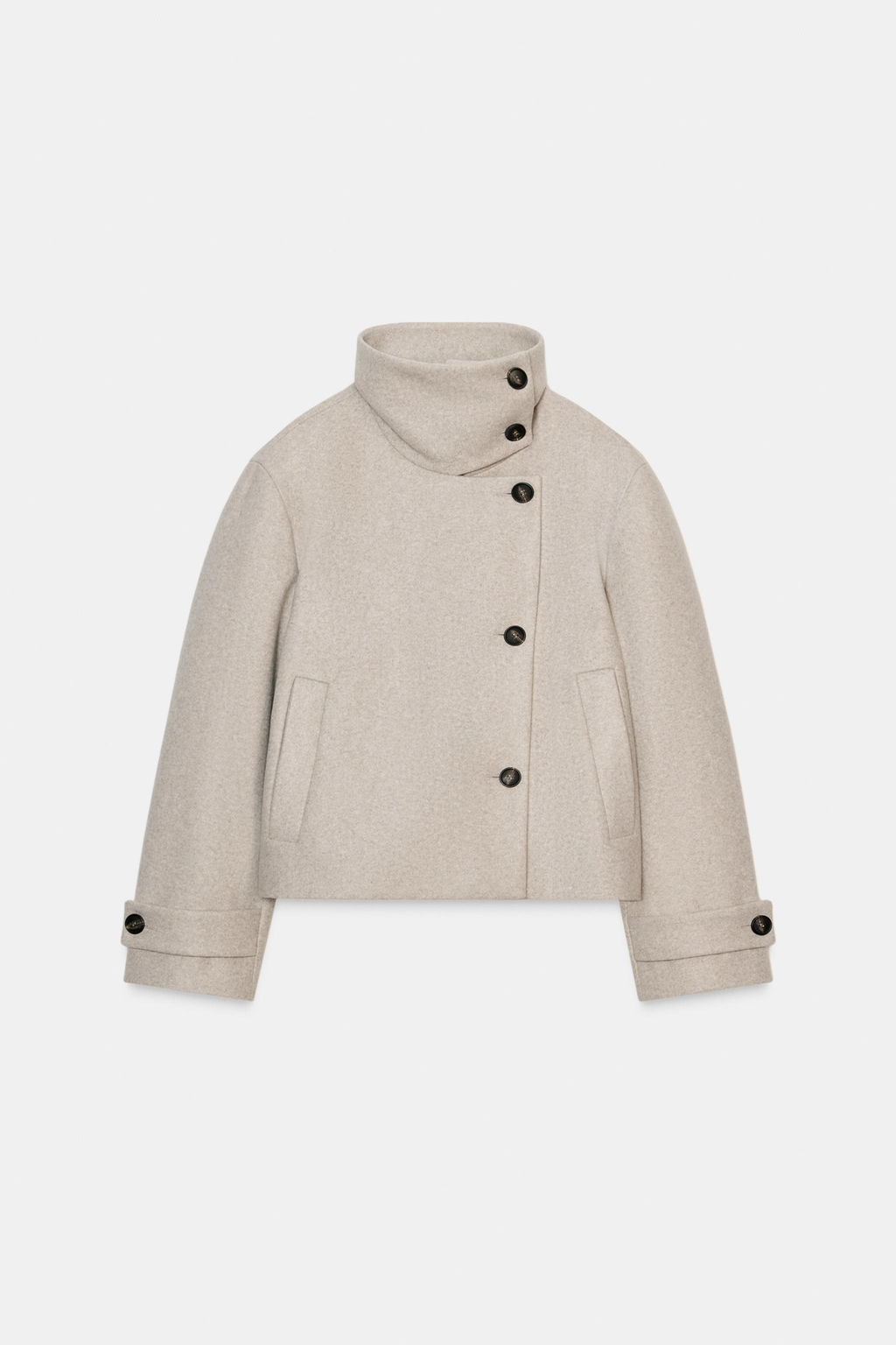 SHORT COAT WITH HIGH COLLAR - Zara фото 11