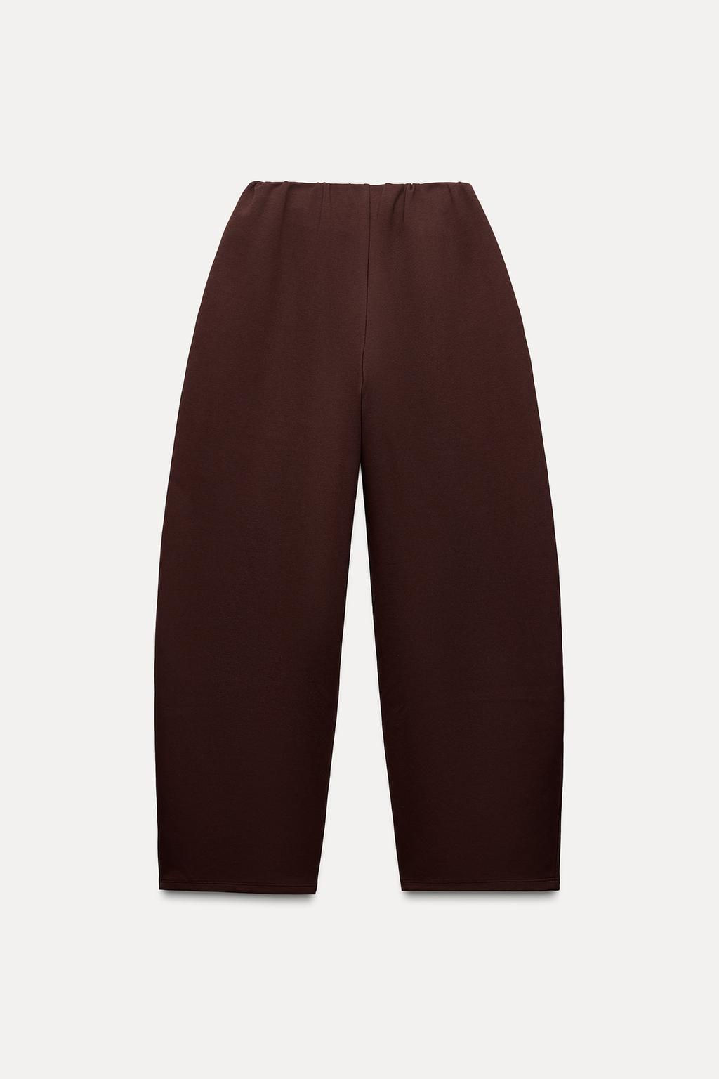 INTERLOCK BALLOON TROUSERS - Zara фото 4