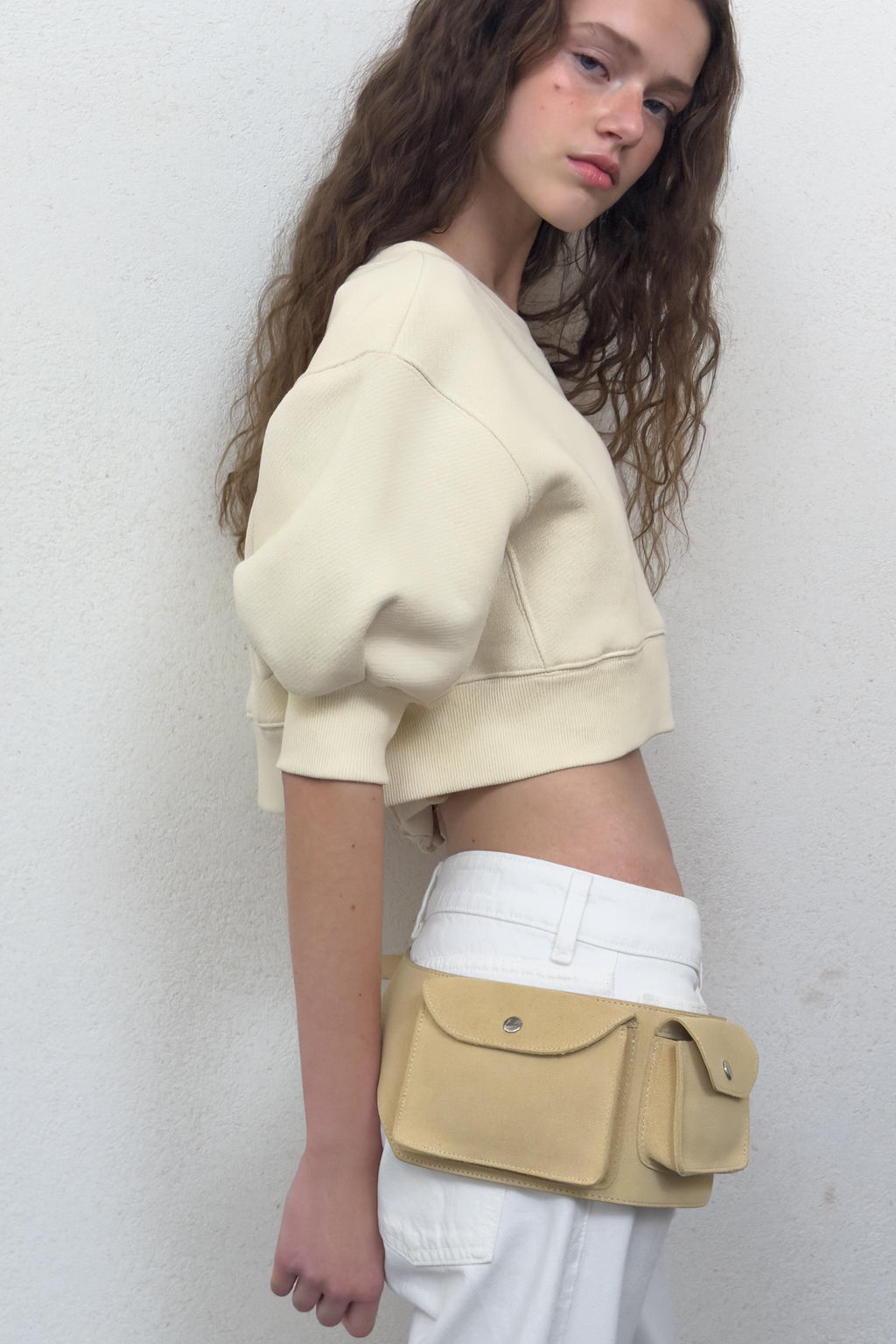 SUDADERA CROP VOLUMEN / Crudo - Zara фото 3