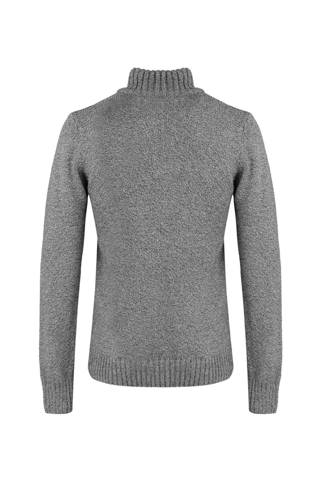 TRENDYOL MAN Vizon Casual Slim Fit Yunlu Yar?m Bal?kc? Dugmeli Triko Kazak TMNAW21KZ0394 - Trendyolmilla фото 7