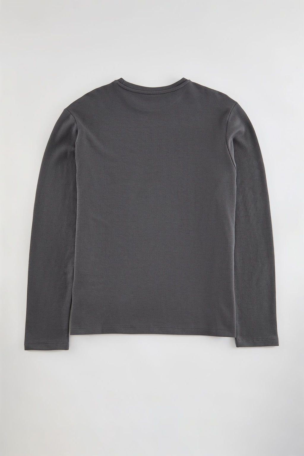TRENDYOL MAN Antrasit Regular/Normal Kesim Uzun Kollu Basic Dokulu %100 Pamuklu T-Shirt TMNAW25TS00003 - Trendyolmilla фото 3