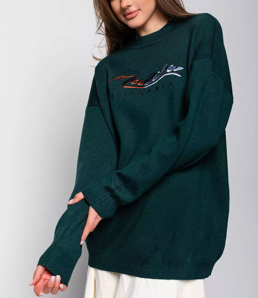 Джемпер #КТ7705, изумрудный