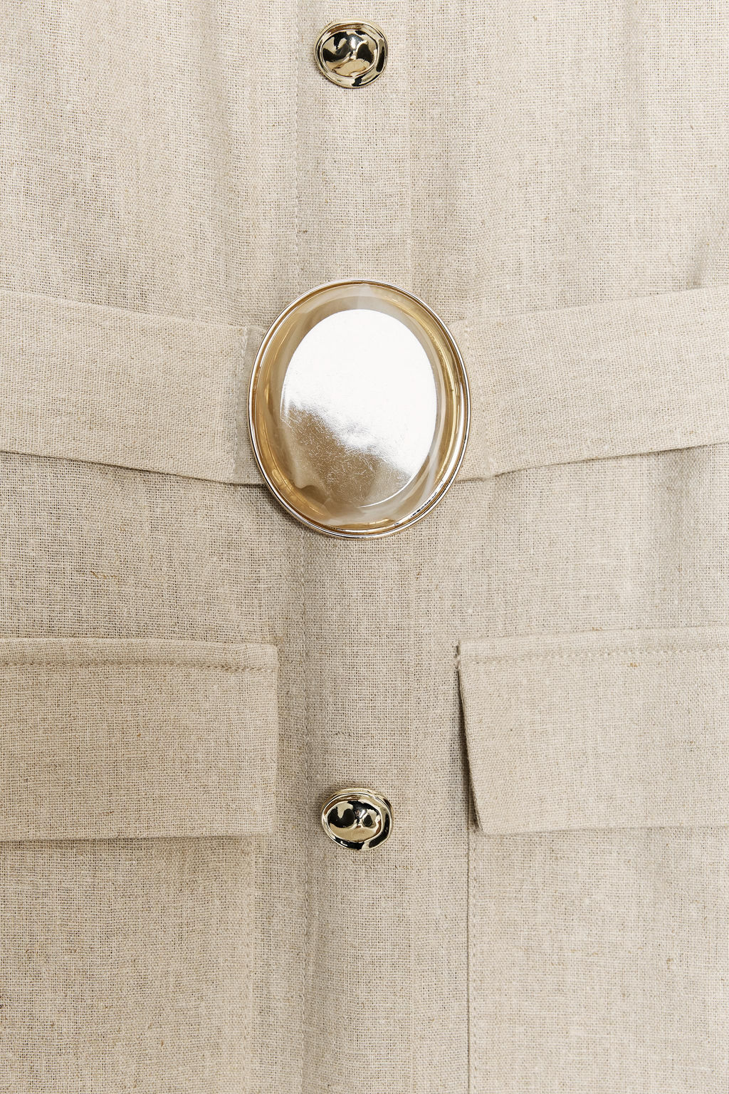 LINEN BLEND BUCKLE MIDI DRESS - Zara фото 12