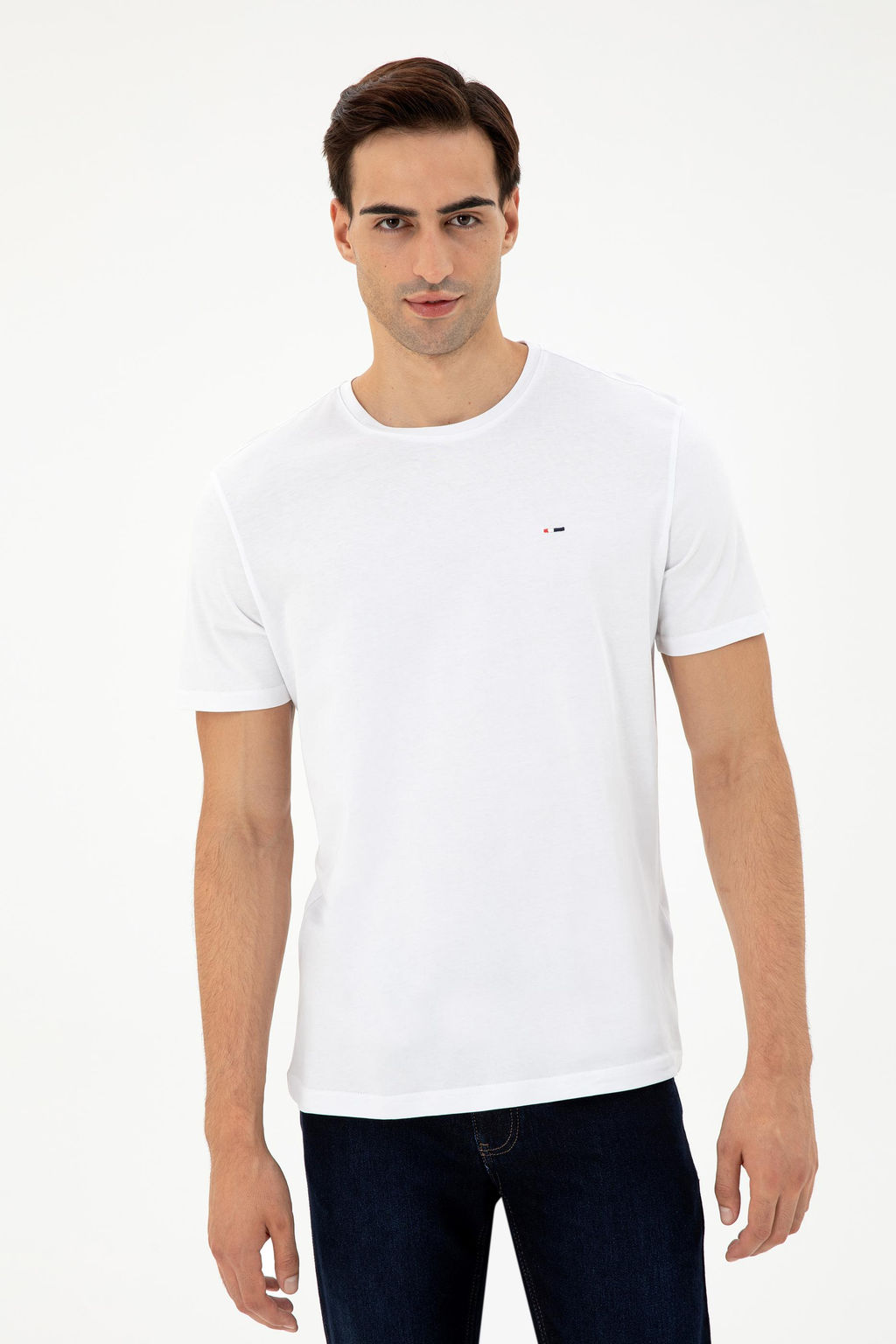 Мужская белая базовая футболка Неожиданная скидка в корзине - U.s. polo assn фото 3