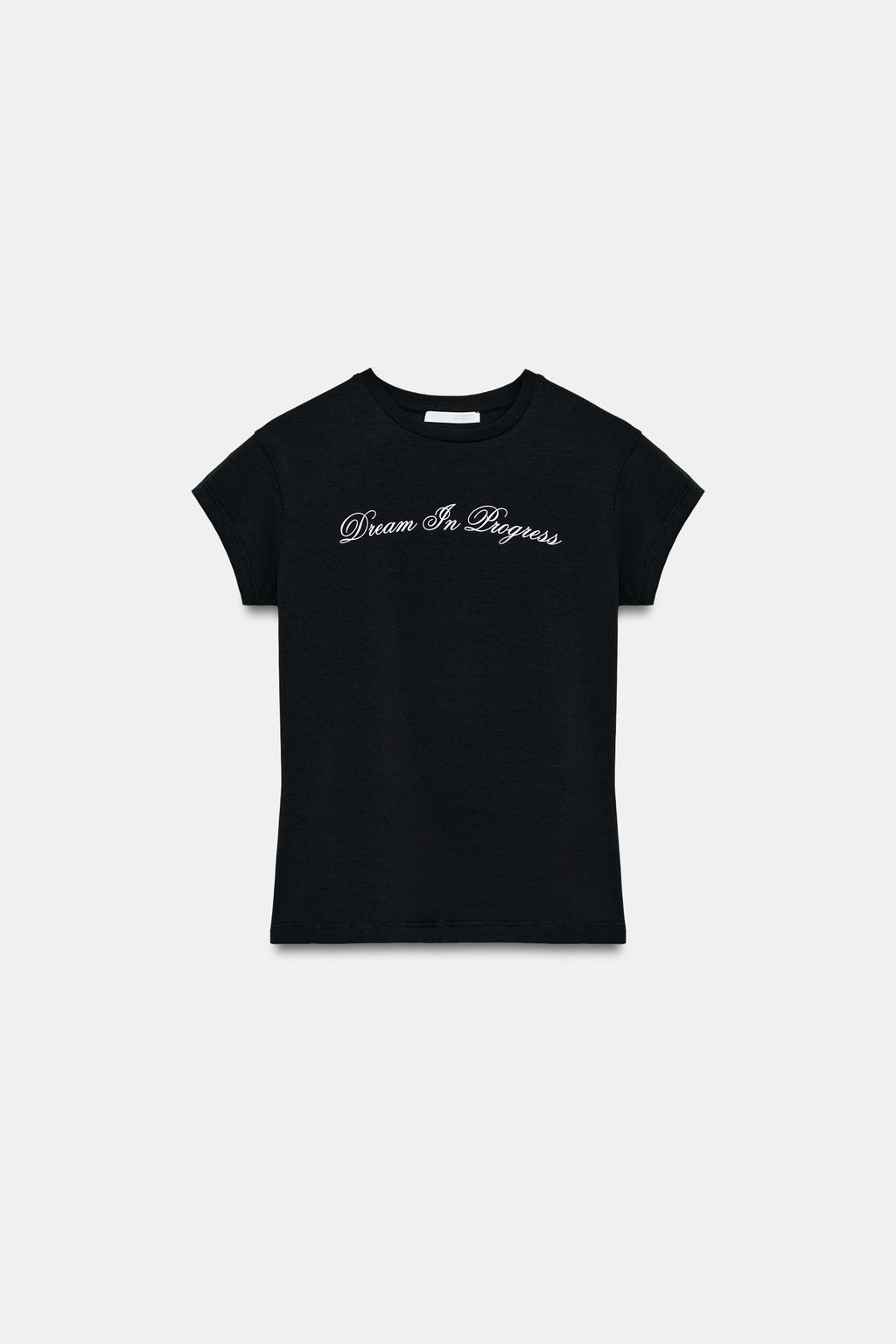 CAMISETA TEXTO DELANTERO / Negro - Zara фото 4