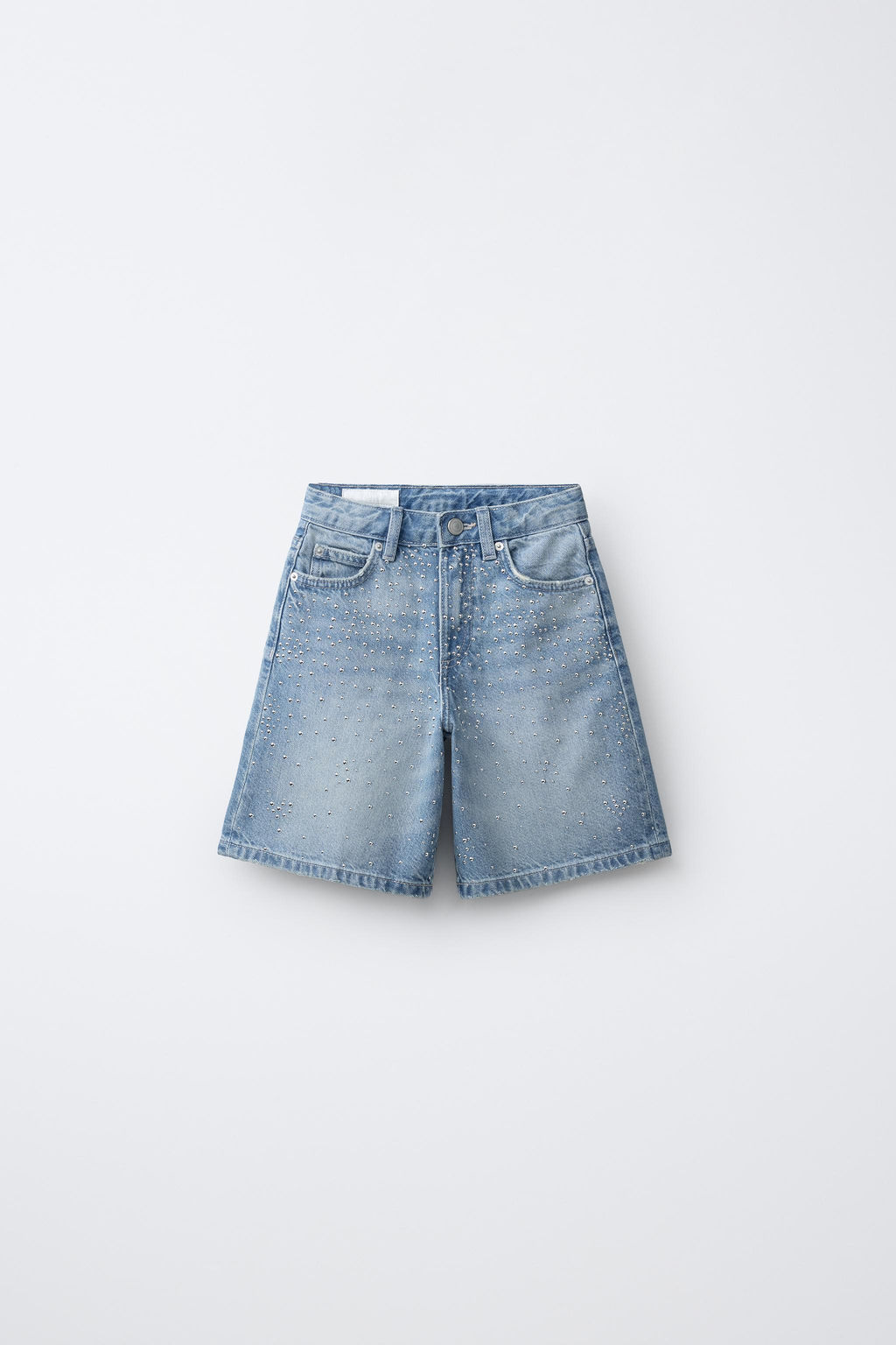 BERMUDA DENIM LARGA STRASS / Azul - Zara фото 3