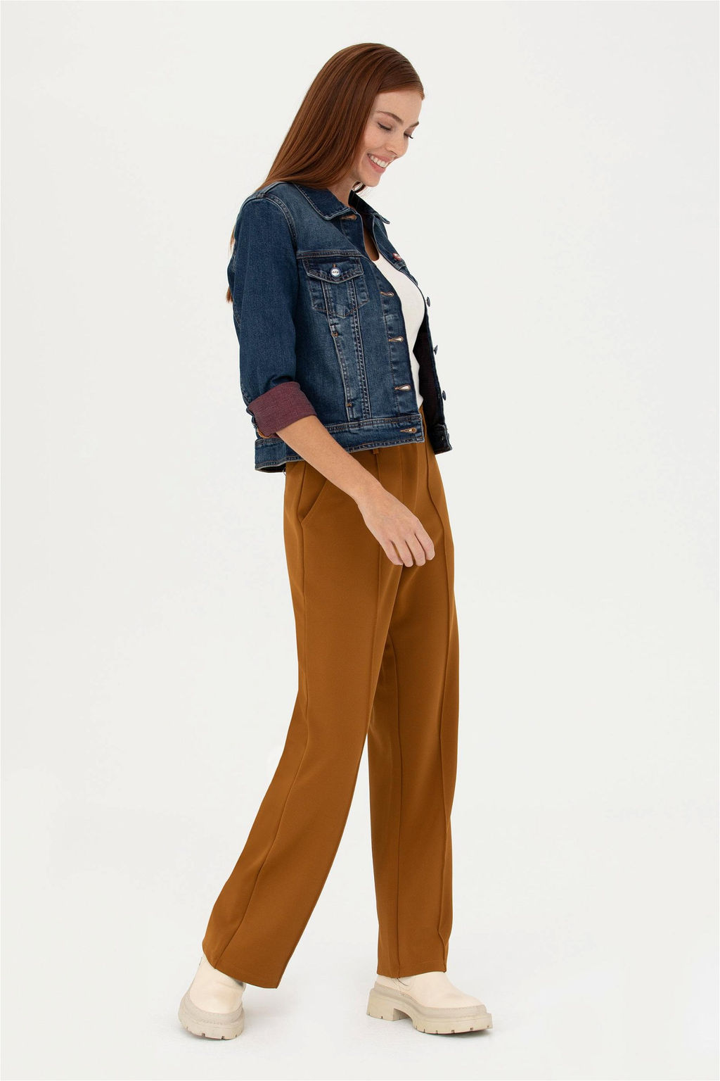 Женские спортивные штаны кокосового цвета - U.s. polo assn фото 3