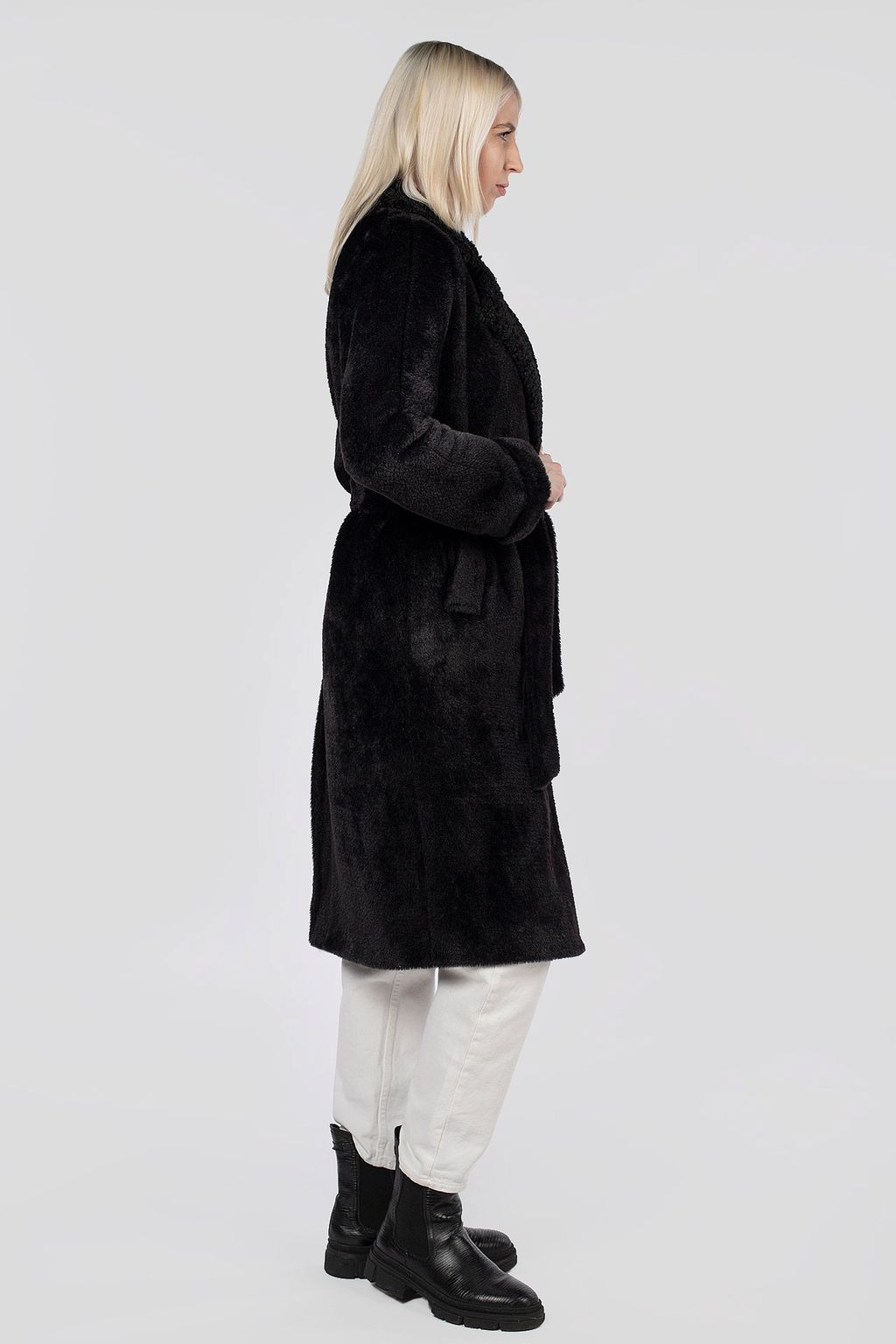 Пальто женское утепленное (пояс) - El podio фото 5