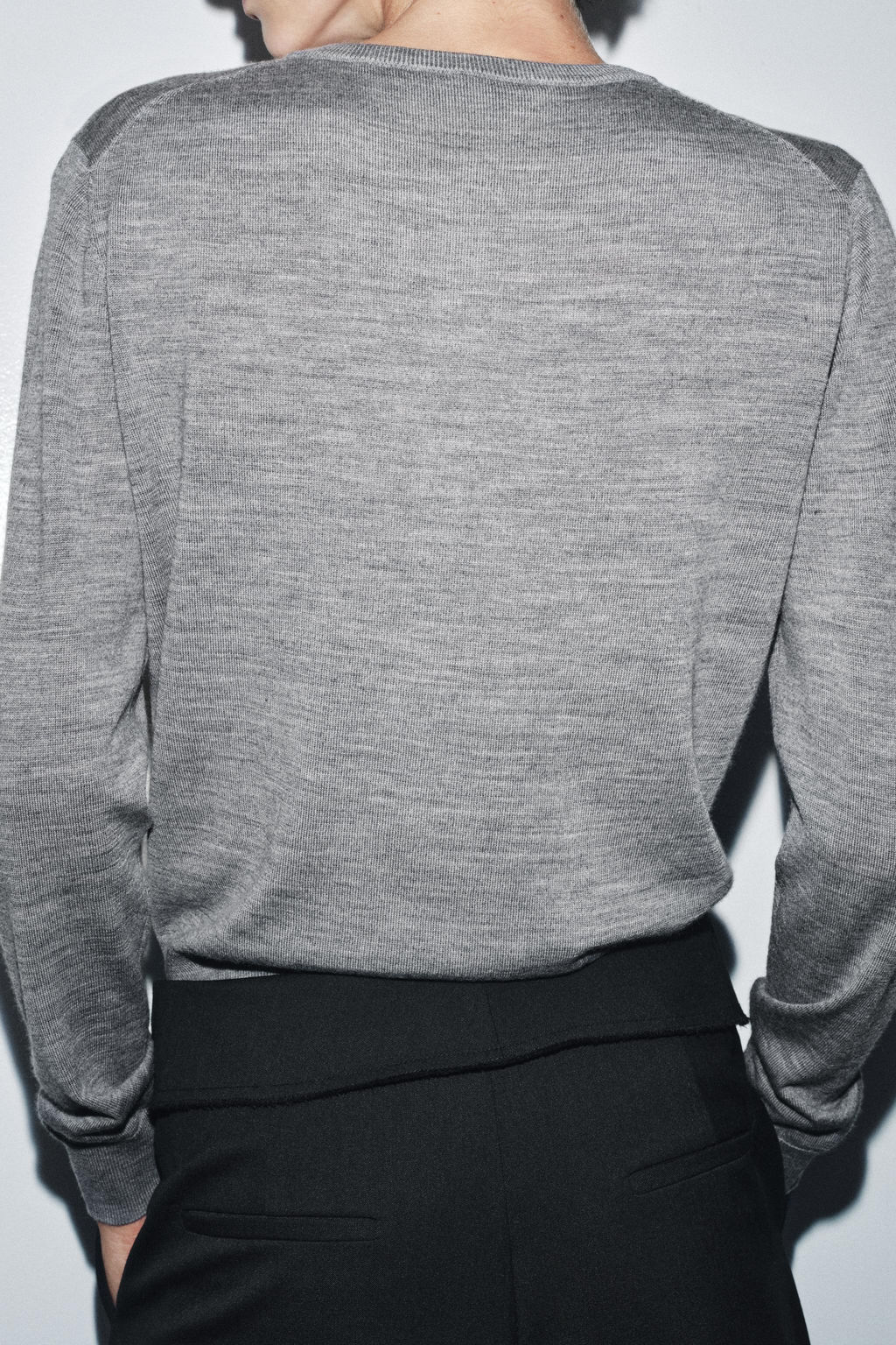 100% WOOL PLAIN KNIT CARDIGAN - Zara фото 3