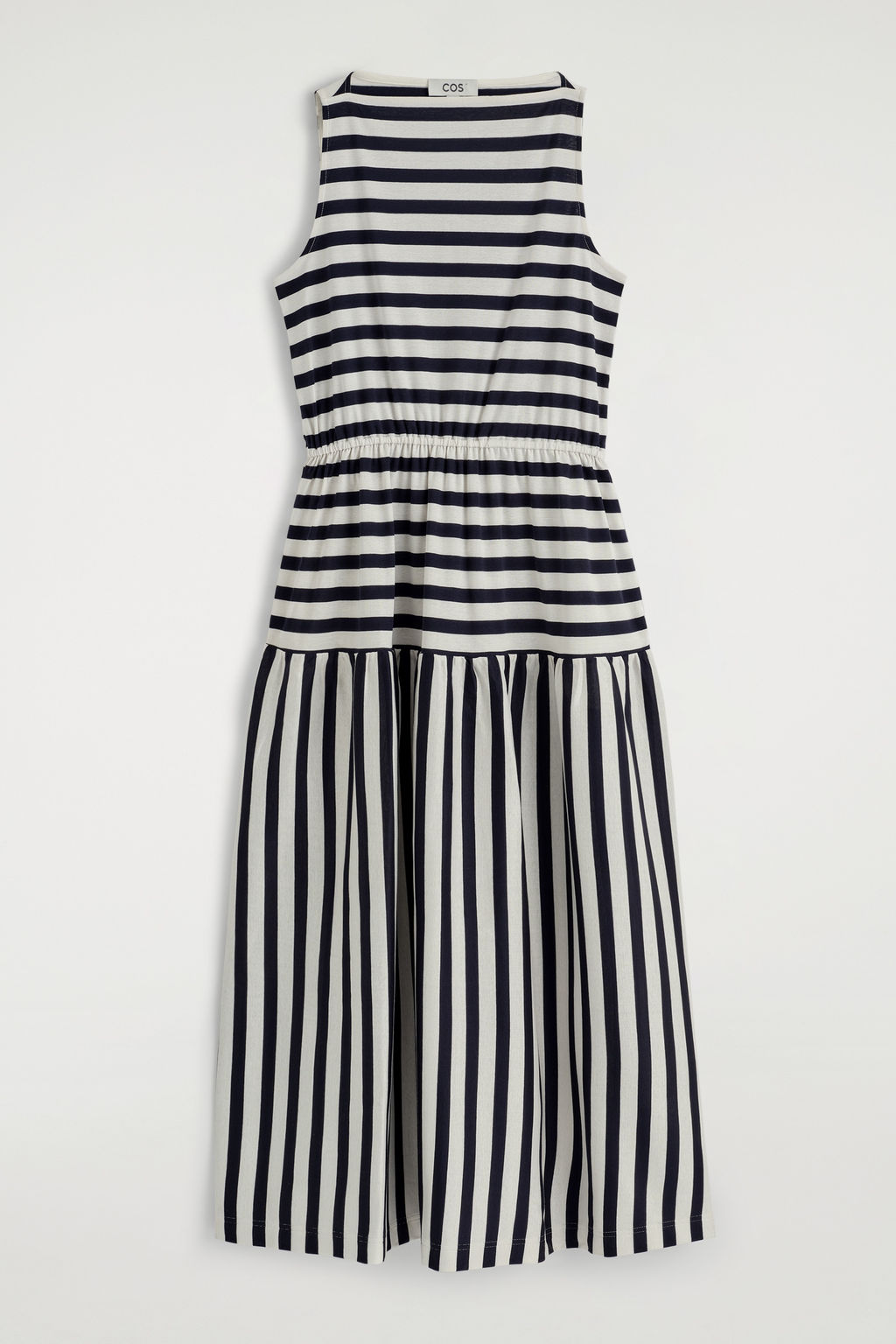 VESTIDO MIDI FRUNCIDO CON CUELLO BARCO - H&m фото 2
