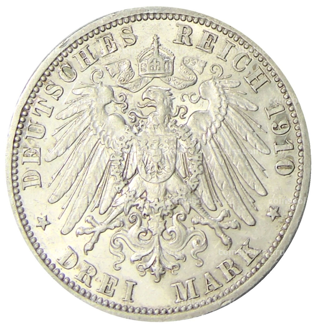 3 марки 1910 года A Германия (Любек)