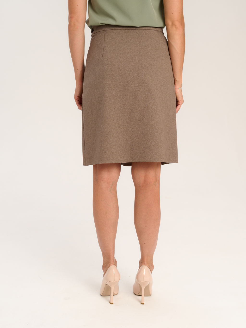 юбка из костюмной ткани с добавлением шерсти - Трика фото 4