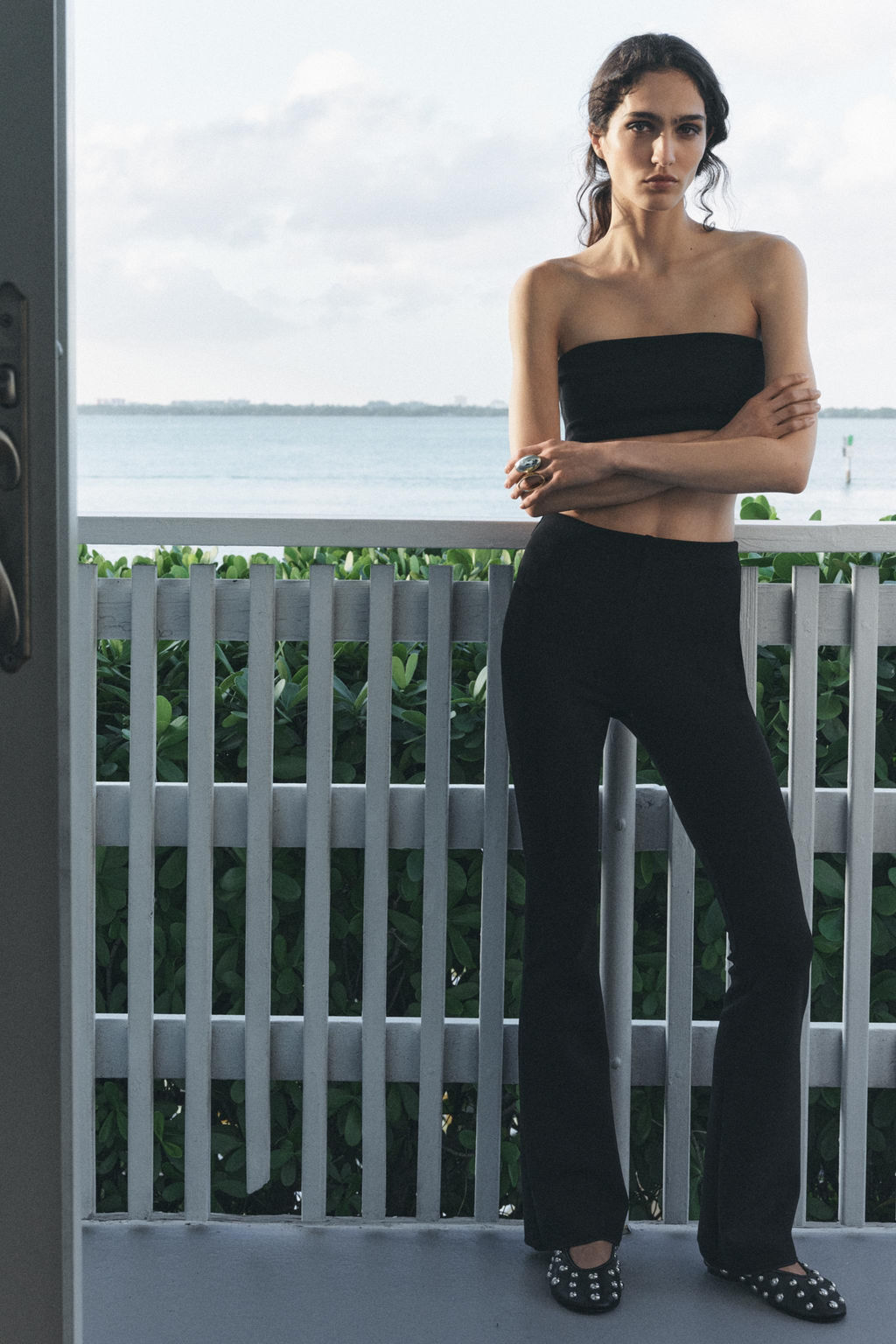 STRETCH FLARE TROUSERS - Zara фото 16