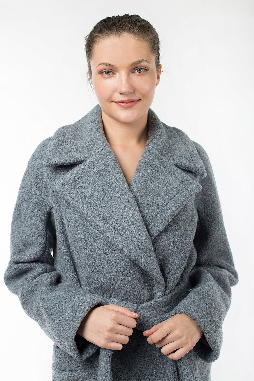 01-09985 Пальто женское демисезонное (пояс) - El podio фото 6