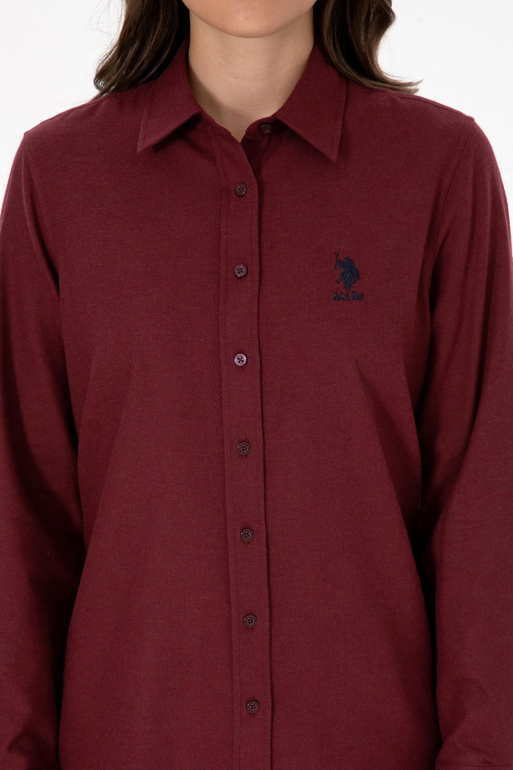 Kad_n Bordo Uzun Kollu Basic G_mlek Sepette S_rpriz _ndirim - U.s. polo assn фото 6