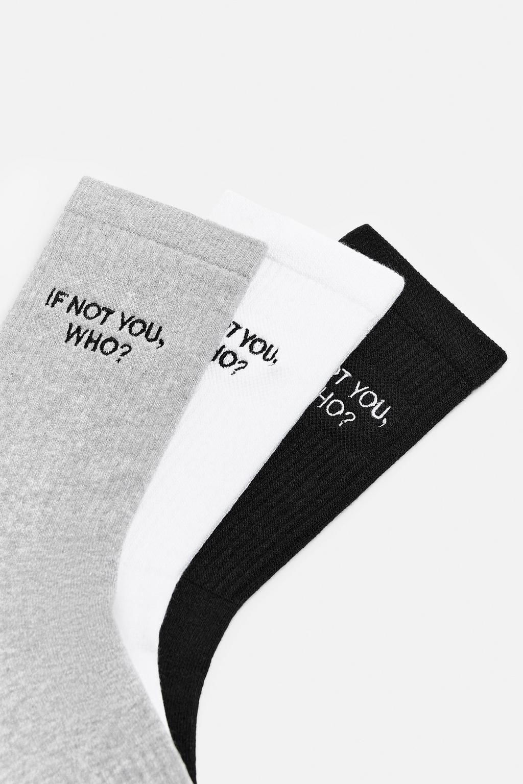 3-PACK OF SLOGAN SOCKS - Zara фото 3