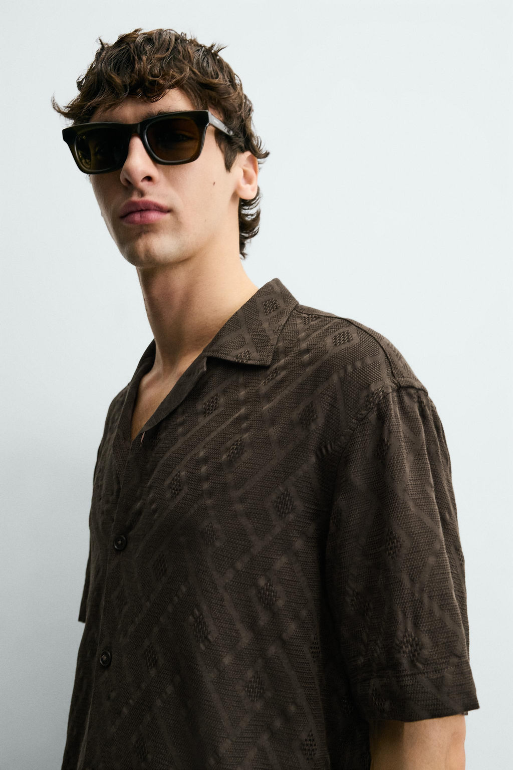 GEOMETRIC JACQUARD SHIRT - Zara фото 12