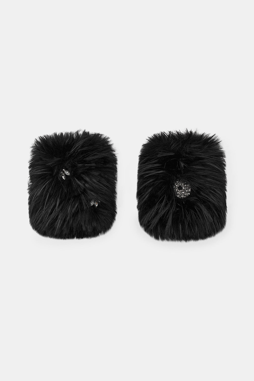 FAUX FUR JEWEL MITTENS - Zara фото 4