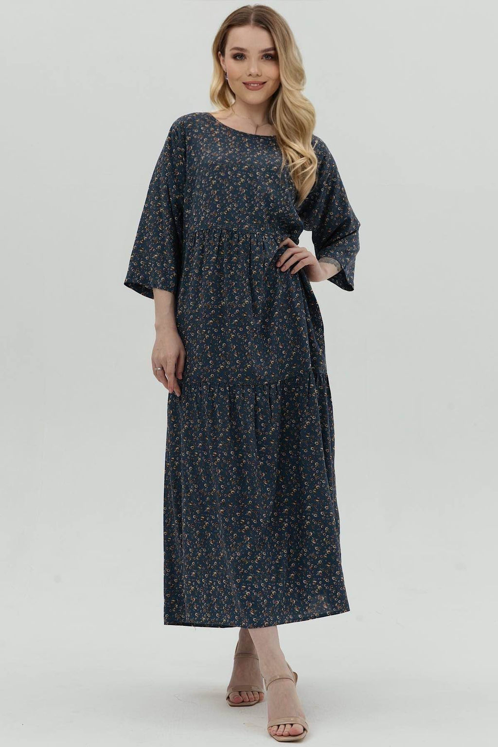 Платье штапель 5872/107/Бирюзовый - Rise фото 6