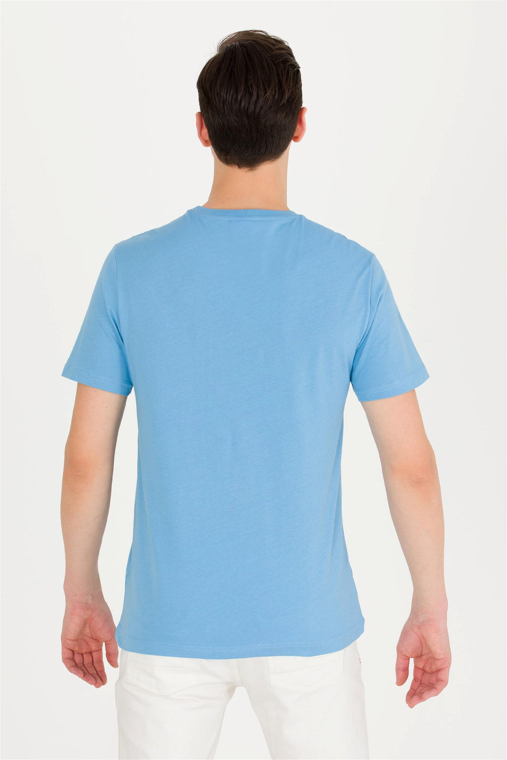 U. S. Polo Assn Мужская бирюзовая базовая футболка с круглым вырезом - U.s. polo assn фото 11