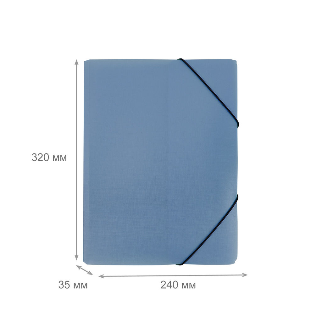 Expert Complete Trend ICEberries Папка на резинке A4 600 мкм 35 мм лён 1 шт. голубика EC210420071