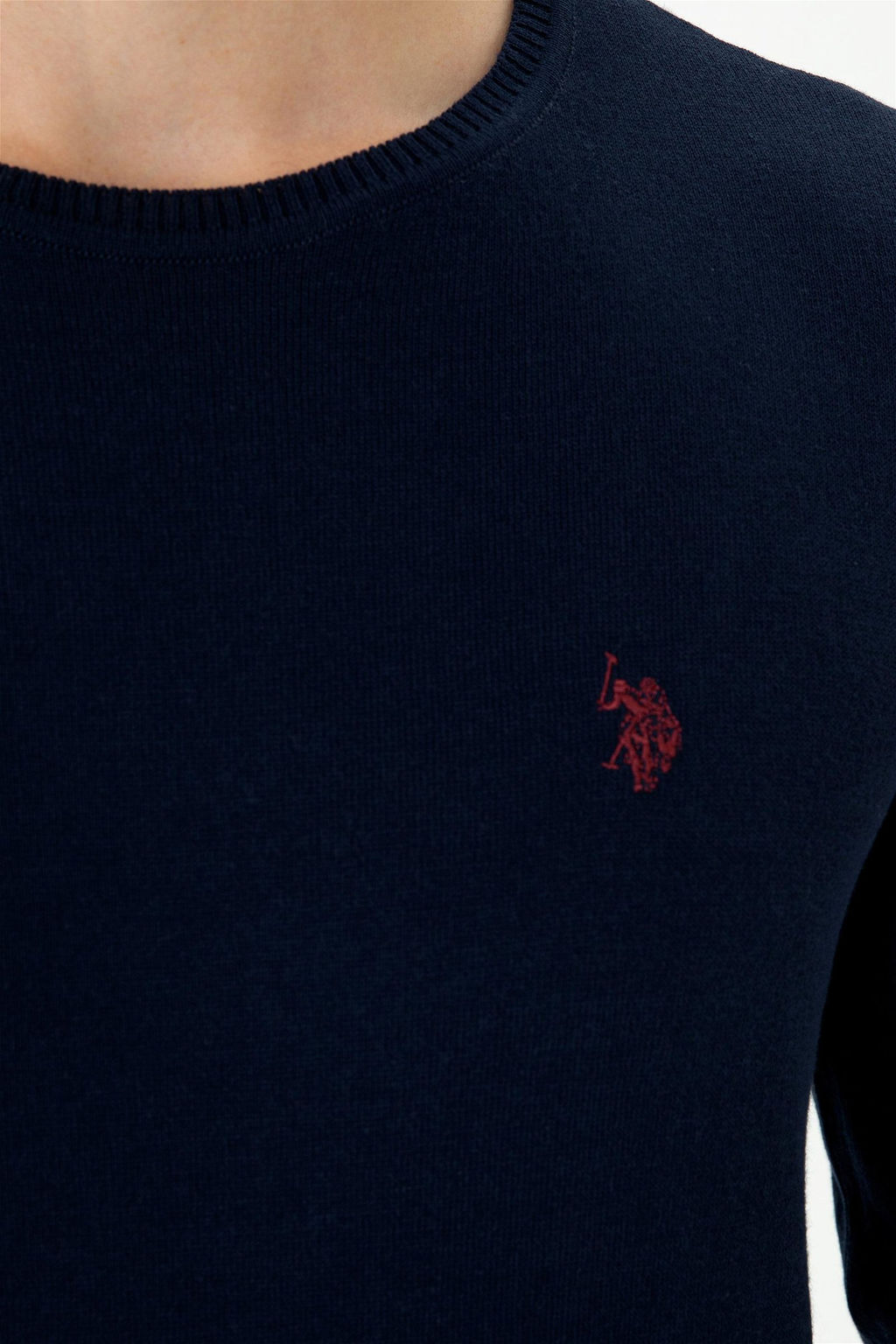 U. S. Polo Assn Мужской темно-синий базовый свитер - U.s. polo assn фото 14