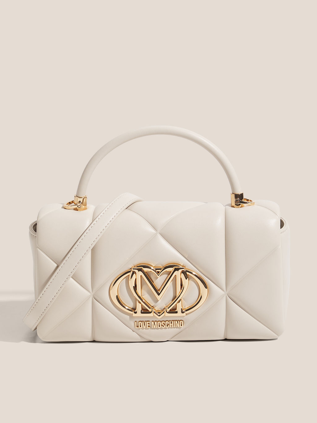 Женская сумка с ручкой LOVE MOSCHINO EMBOSSED Q Артикул 4561080, молочно-белый