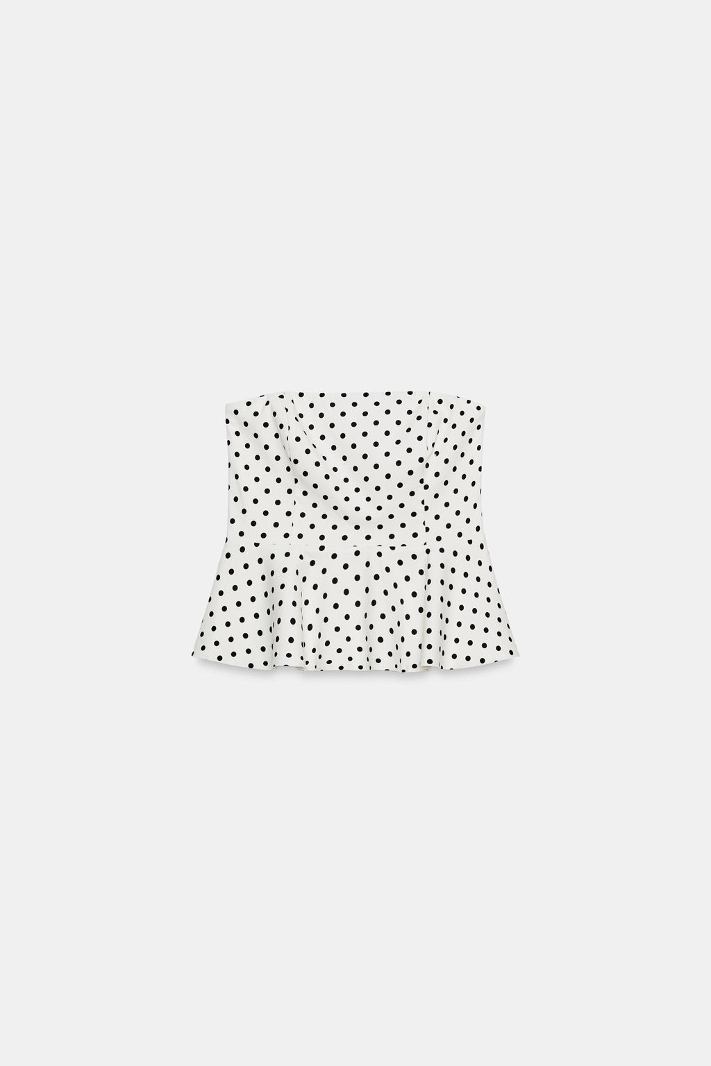 TOP PALABRA DE HONOR PEPLUM LUNARES / Crudo / Negro - Zara фото 4