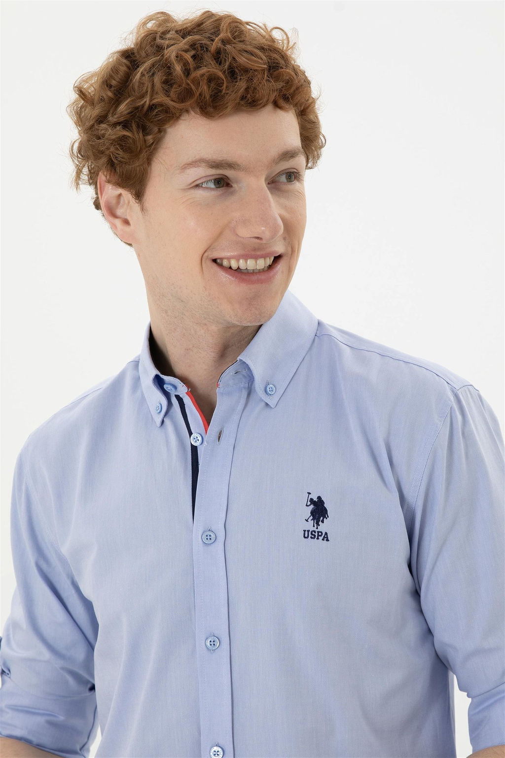 Мужская синяя рубашка с длинным рукавом - U.s. polo assn фото 2