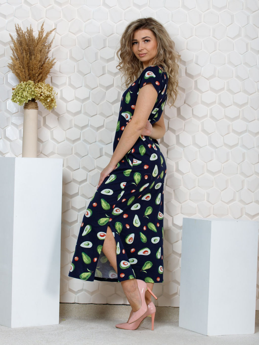 643 Платье"авокадо"