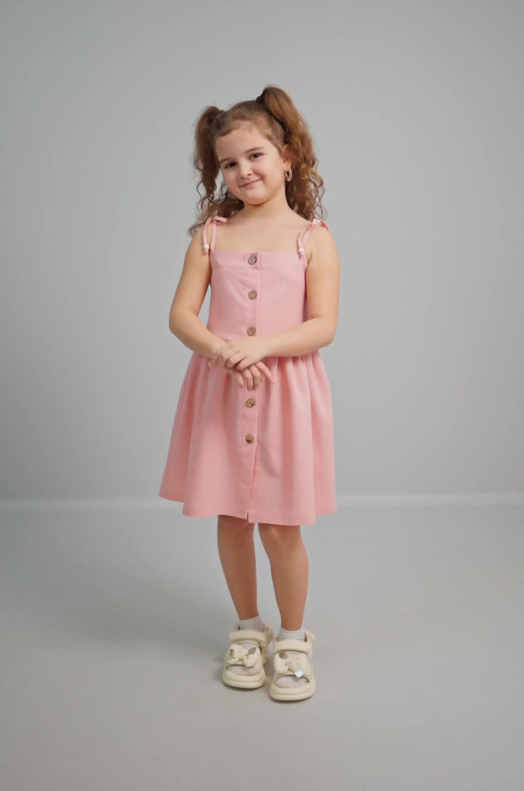 Льняной сарафан для девочки Happyfox