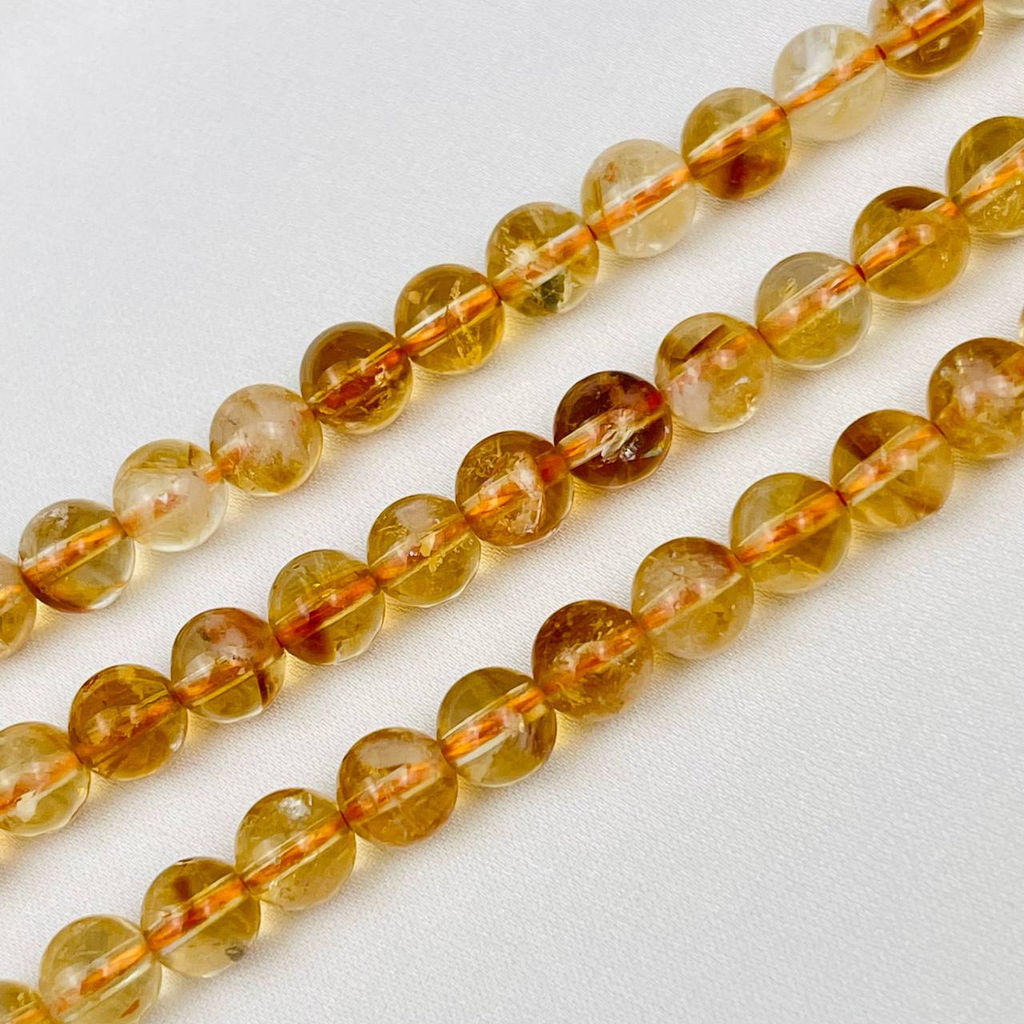 Бусины для украшений из Цитрина (58 бусин)