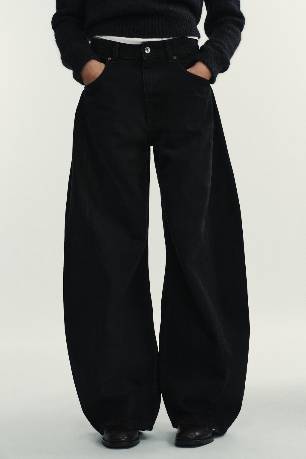 TRF OVERSIZE MID-WAIST JEANS - Zara фото 10