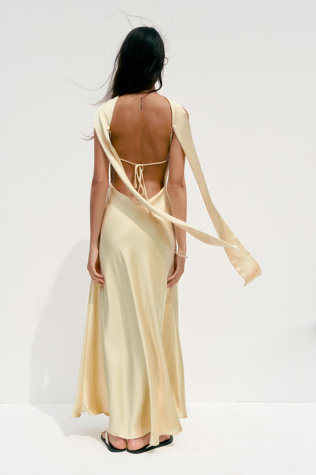 FOULARD SATIN MAXI DRESS - Zara фото 4