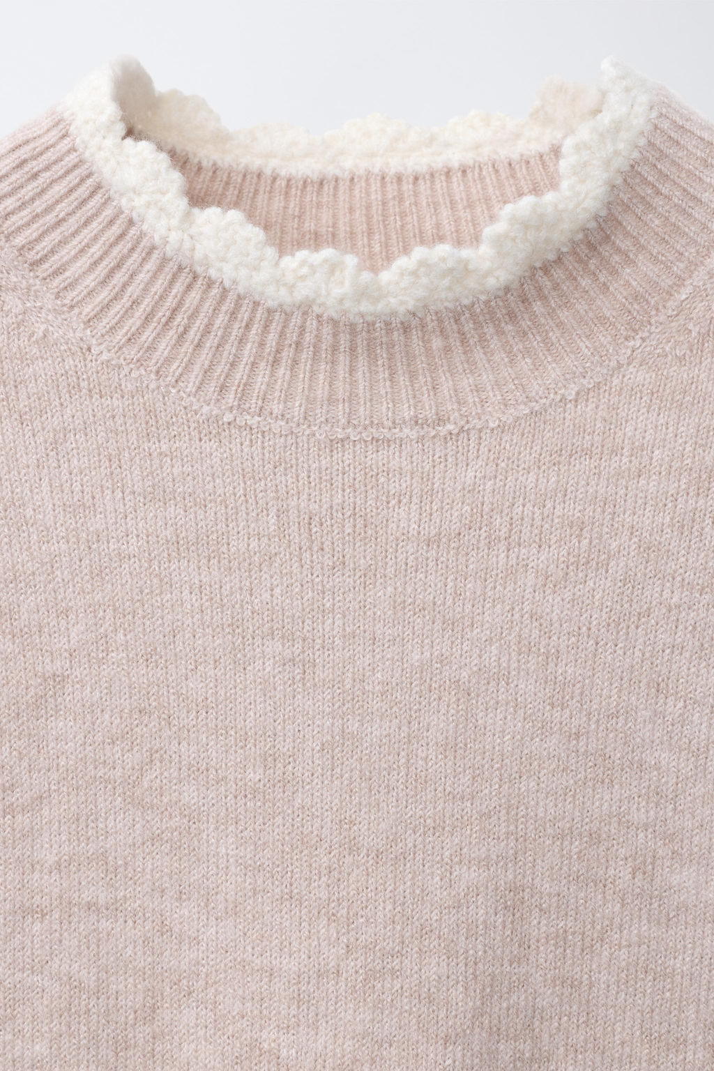 CROCHET TRIM KNIT SWEATER - Zara фото 3
