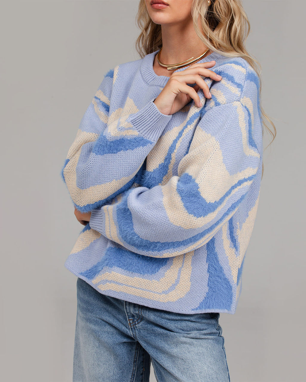 Вязаный трикотажный джемпер ,в составе ШЕРСТЬ - Sahar art lab фото 9