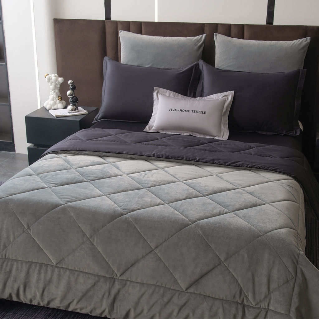 Комплект постельного белья на резинке Сатин Velvet Premium с Одеялом VPR004 180*200*25;160*200*25;140*200*25 Евро 4 Наволочки