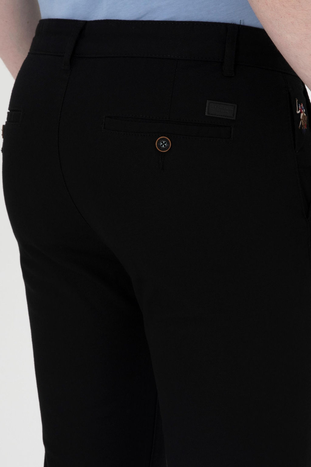 Erkek Slim Fit Siyah Kanvas Pantolon