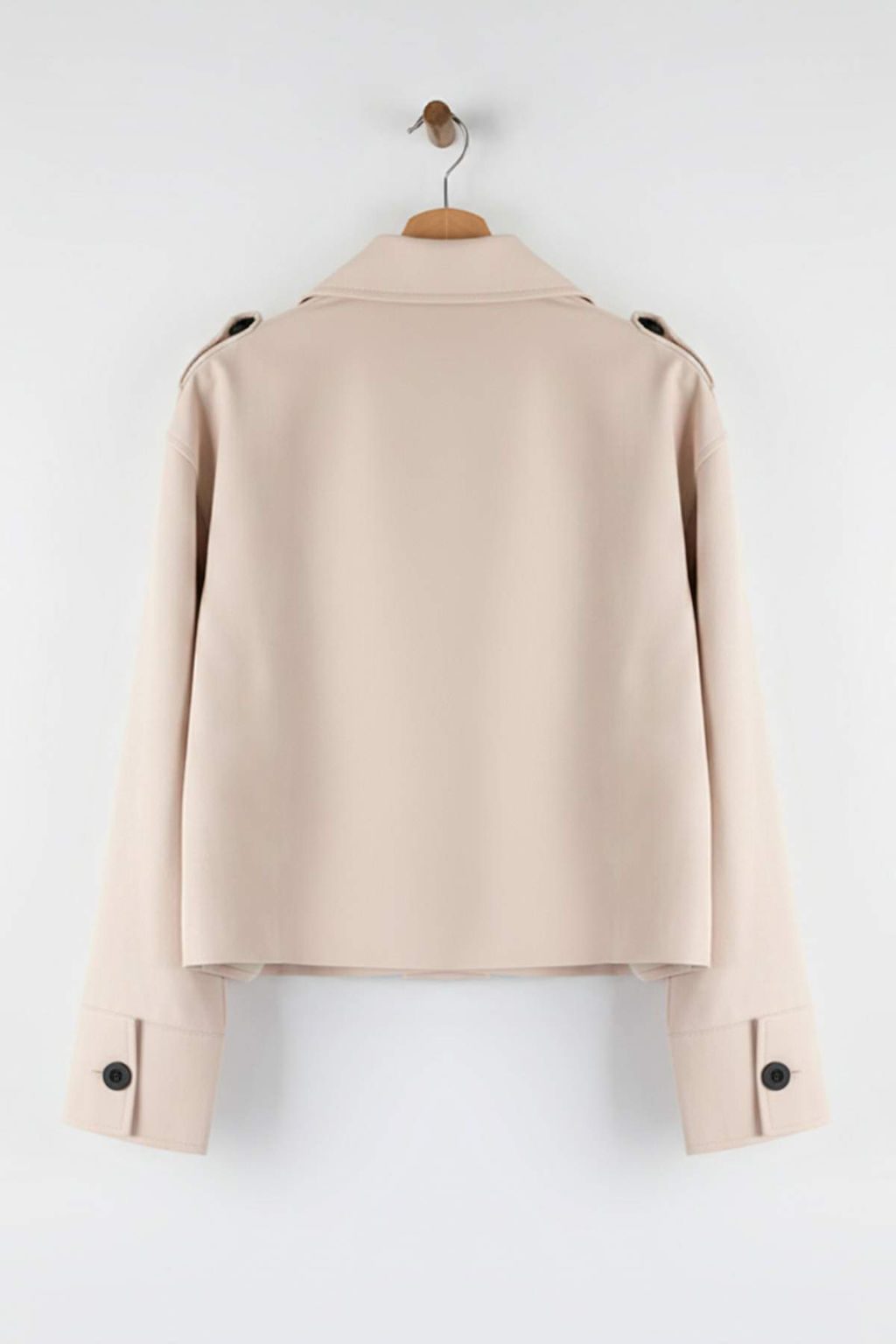 Bej Kruvaze Oversize K?sa Trenckot TWOAW26TR00020 - Trendyolmilla фото 8