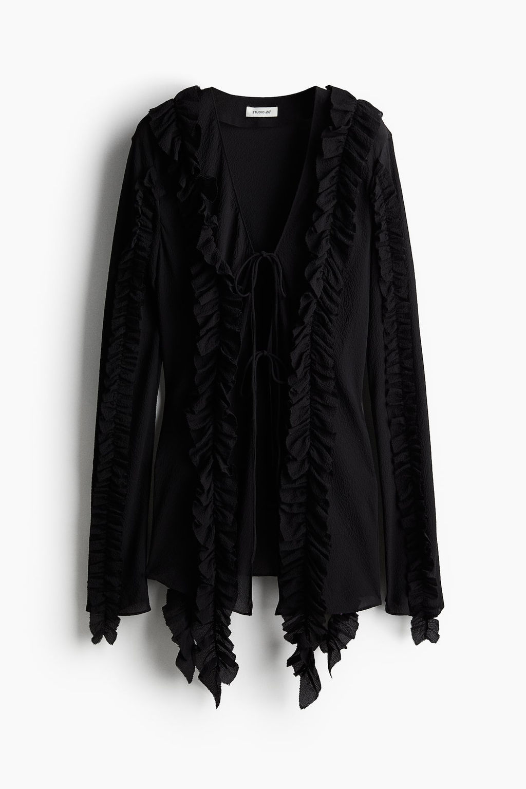 Blusa de volantes con efecto arrugado - H&m фото 5