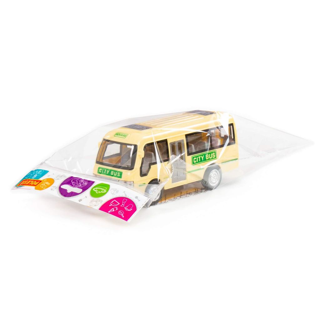 Городской автобус, автомобиль инерционный (со светом и звуком) (в пакете) - Полесье фото 5