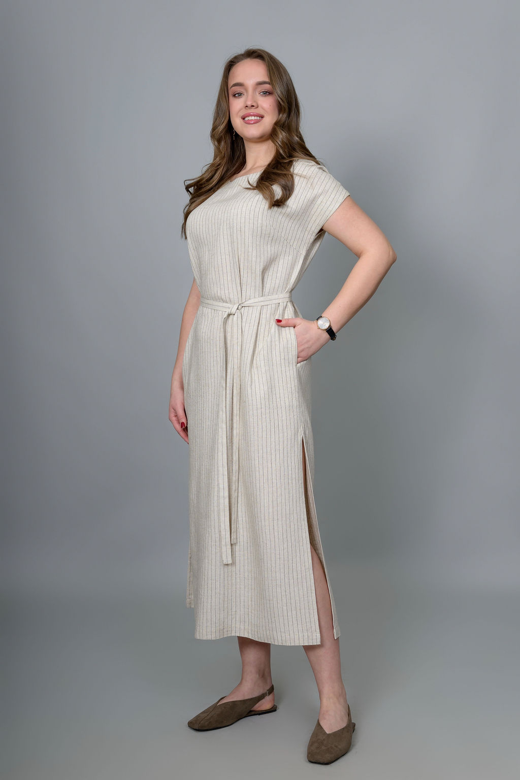 Платье 70% лен 30% вискоза