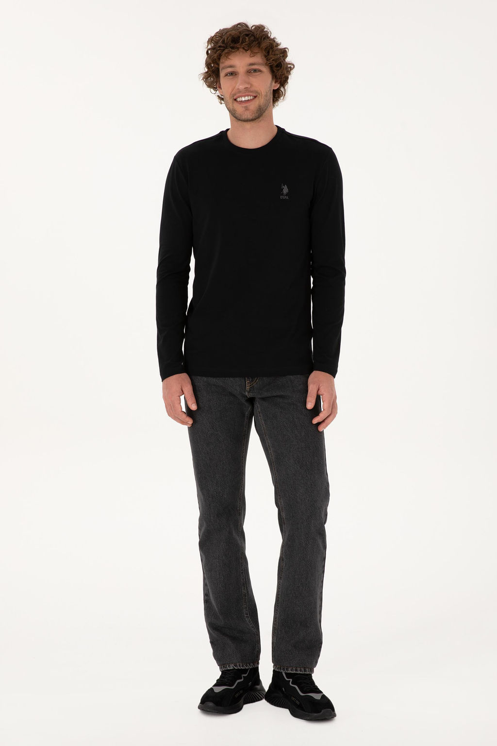 Erkek Siyah Basic Sweatshirt Sepette S_rpriz _ndirim - U.s. polo assn фото 4